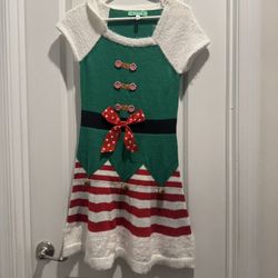 Festive Green and Red Dress