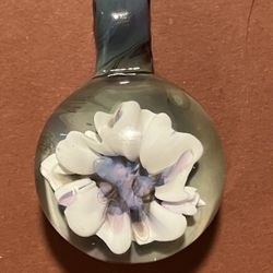 Handmade Small Glass Flower Pendant 