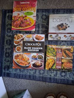 Lot of 4 Cookbooks Slow Cooking Baking Grilling