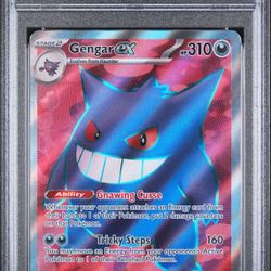Gengar ex Full Art Ultra Rare 2023 Pokemon Temporal Forces 193/162 PSA 9