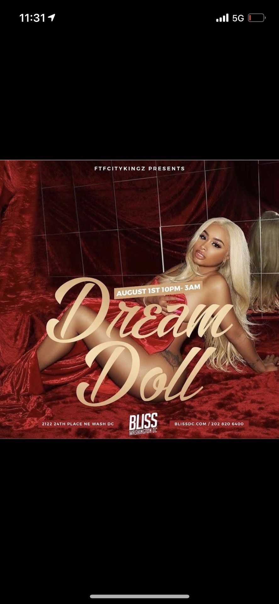 Dream Doll Live Bliss DC