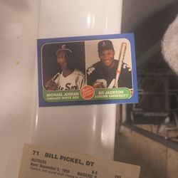 Michael Jordan And Bo Jackson.. Card