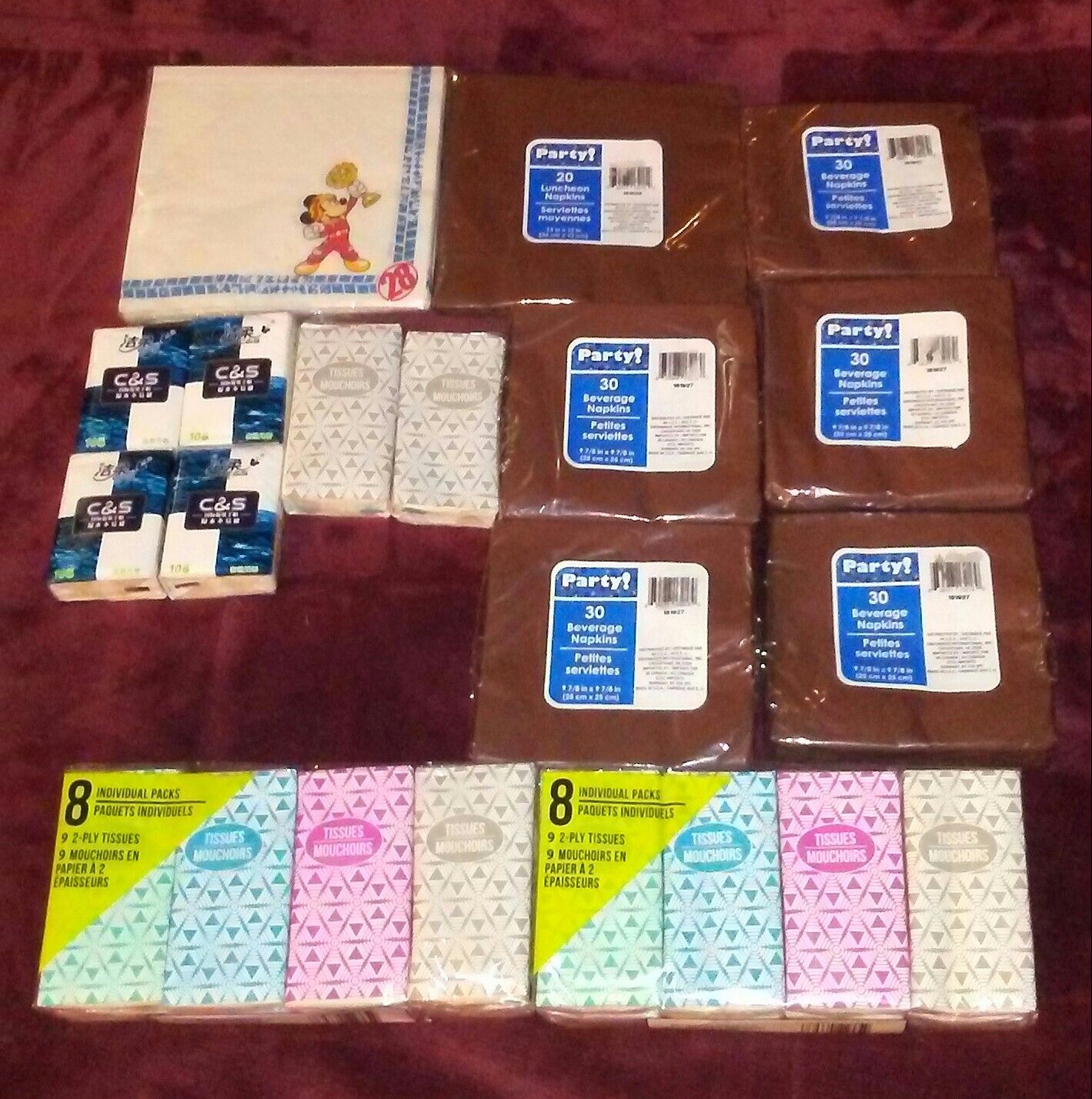 Brand New - Paper Napkins & Kleenex Tissues!