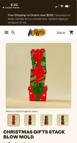 New Christmas Cracker Barrel Gift Box Blow Mold