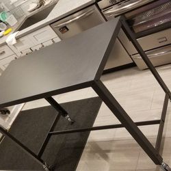 Crate & Barrel CB2 Go-Cart Black Rolling Counter Height Cart Table Desk Bar Island Table-Stand Up Desk
