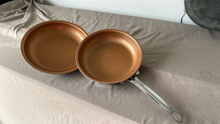 2 copper fry pans- $15