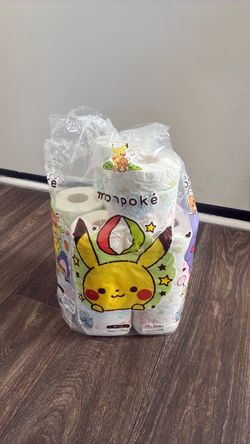Monpoké Pokemon Toilet Tissue Paper (10 Rolls) Made in Japan Pikachu Gengar