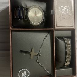 Watch, Chain And Bracelet Set