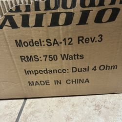 Sundown 12" Subwoofer 4 OHM 750 Watts RMS