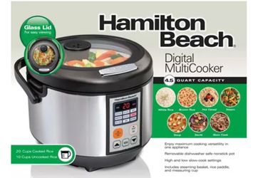 New Hamilton Beach Multifunction Cooker – Slow Cook / Steam / Sauté – Never Used