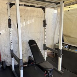 Squat Rack Weight Bench 