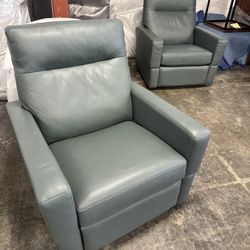 Custom Leather Recliner & Swivel Chair