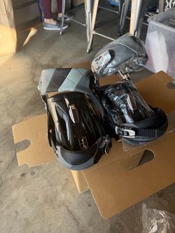 Snowboard Bindings Black and Gray Pair