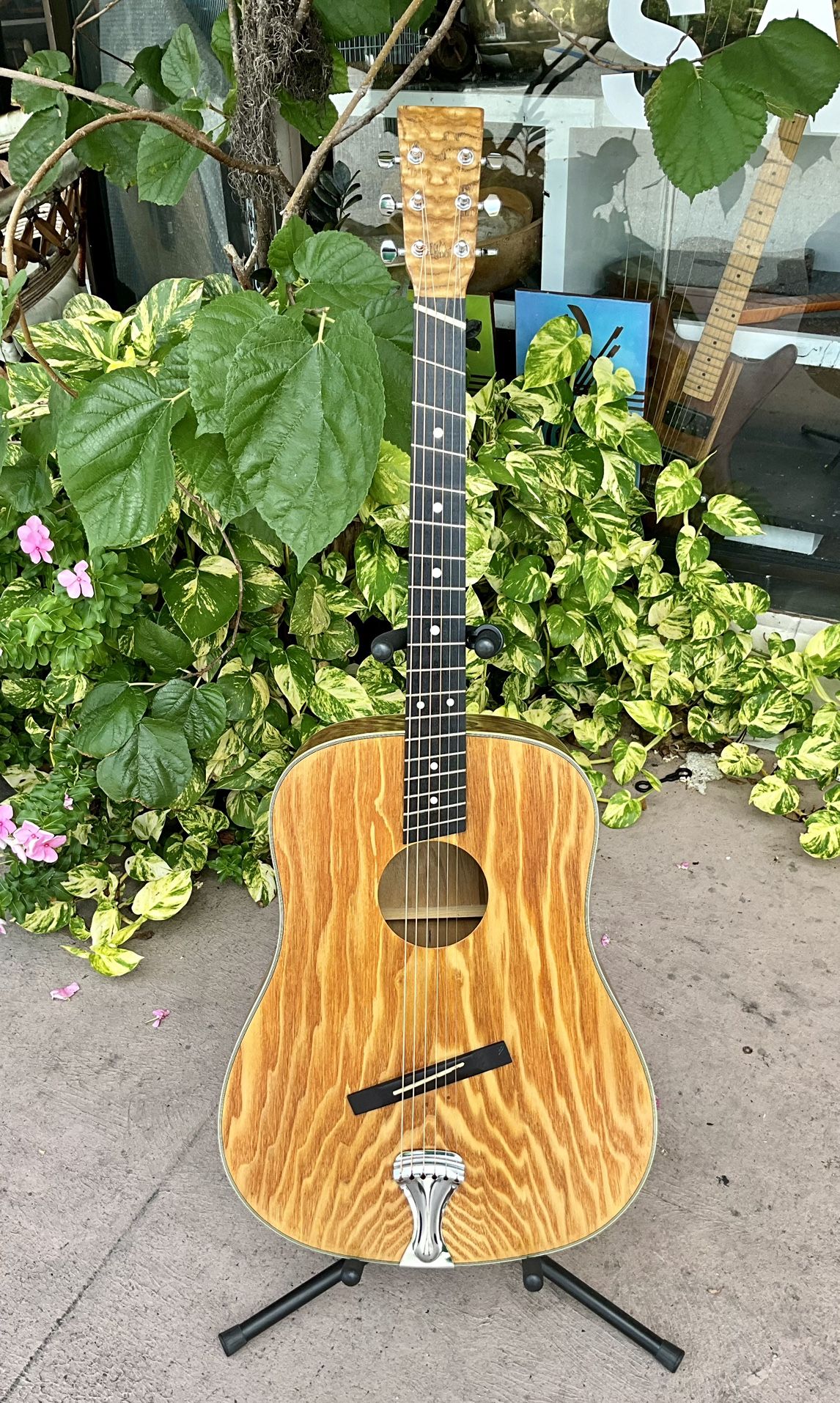 Handmade Custom Dreadnought, Fan Fret ,Acoustic Guitar w/ Gig Bag