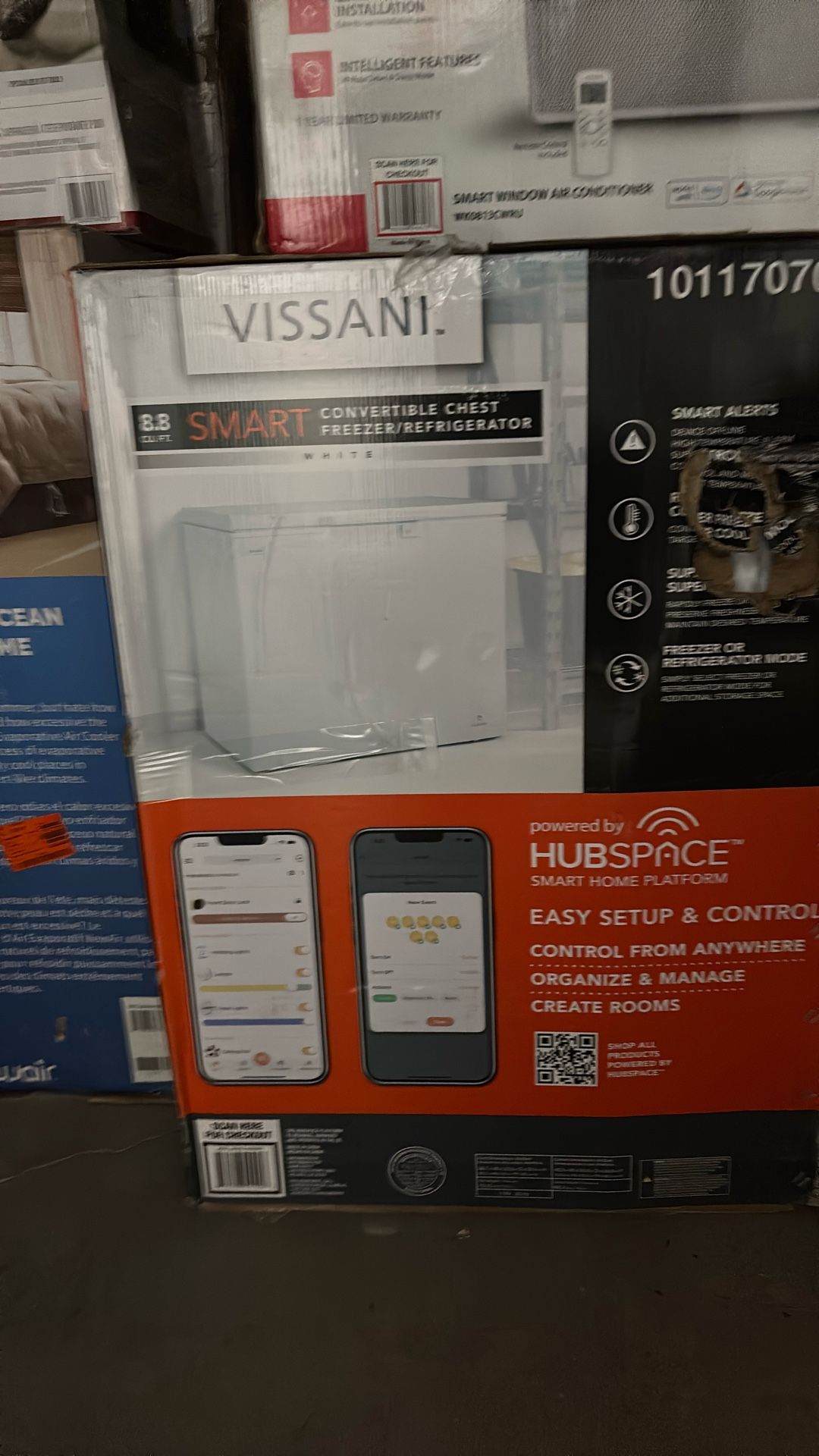 Vissani 8.8 Cu Ft Smart Convertible Chest Freezer/ Refrigerator