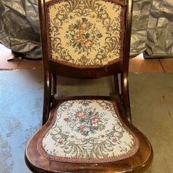 Floral Antique Rocking Chair