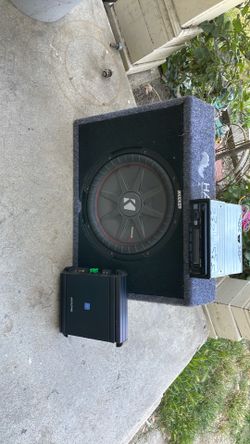 Alpine radio and amp 500 watts 12” kicker