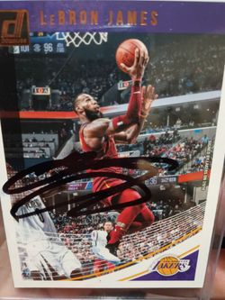LeBron James signed autograph NBA card Cleveland Cavaliers Lakers