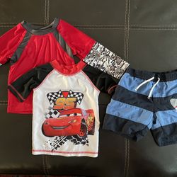 18m Baby Boy Swimsuits / Rash Guards Bundle