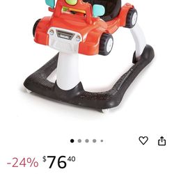 Kolcraft 4x4-2-in-1 Infant and Baby Push Walker with Wheels, Seated or Walk-Behind Design