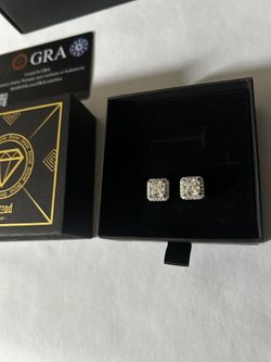 Moissanite Radiant Cut Earrings