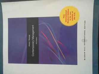 Contemporary management 6th edition used for USF business class