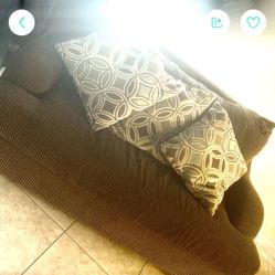 A Brown Extremely Comfortable Couch.