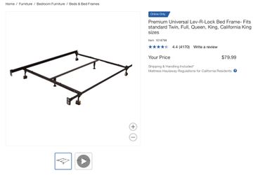 Universal Bed Frame fits Twin, Full, Queen, King And California King