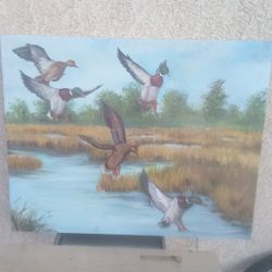 Duck Oil Painting On Canvas
