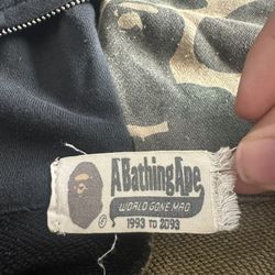 VINTAGE BAPE SHARK HOODIE ( No Sz Tag Fits S/M )