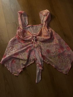 Floral Tie-Front Crop Top