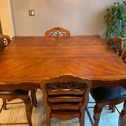 Breakfast Table Counter Height W 6 Stools