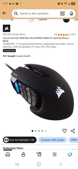 Gaming mouse corsair