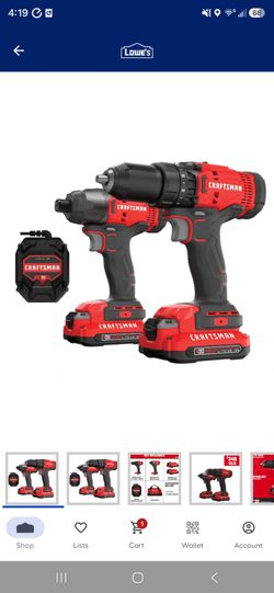 Craftsman V20 Max 2-Tool Power Tool Combo Kit (2-Batteries and Charger Included