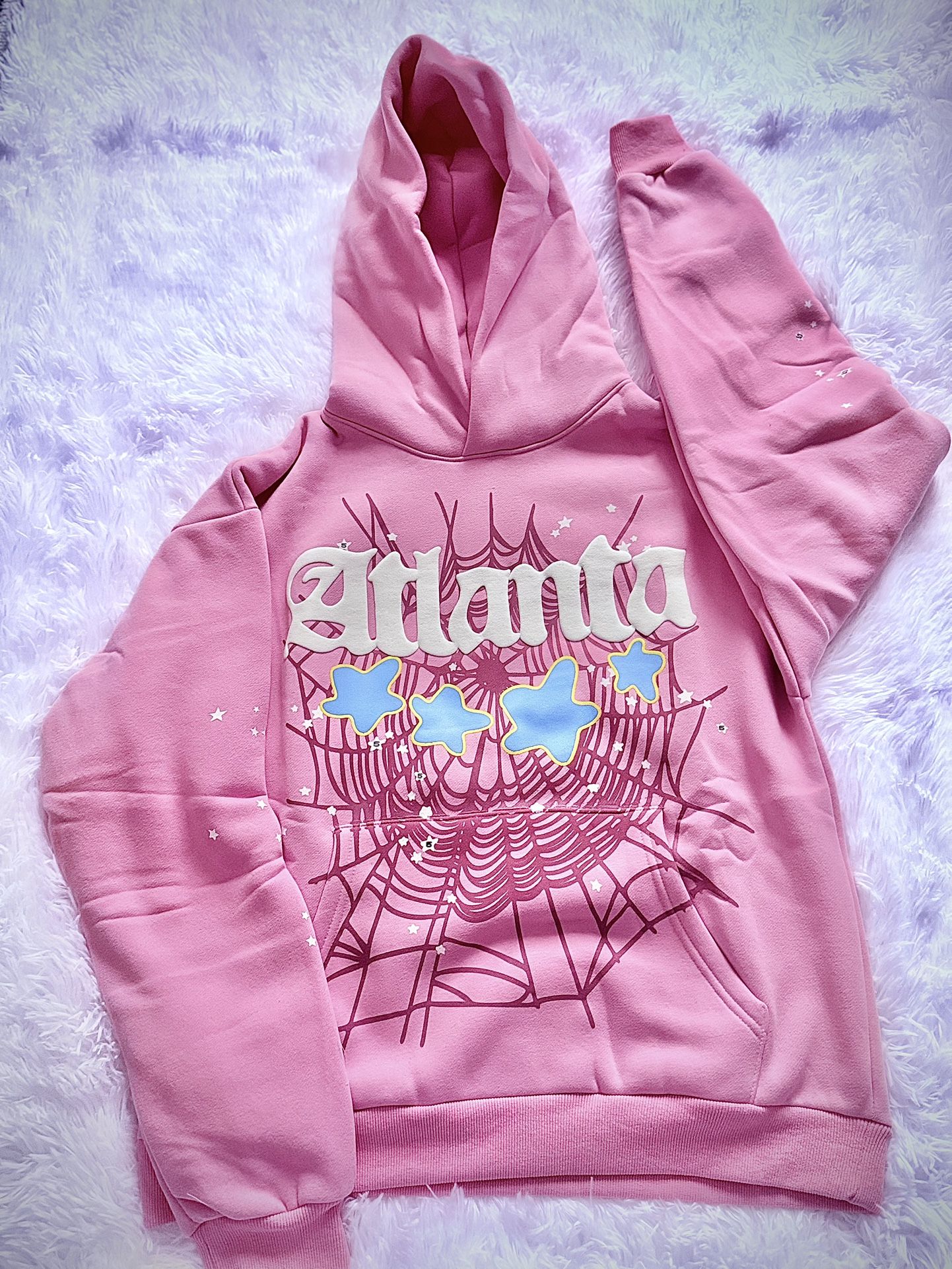 Men’s Sp5der Atlanta Hoodie Pink Medium