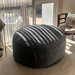 4 Foot Grey Blue Bean Bag
