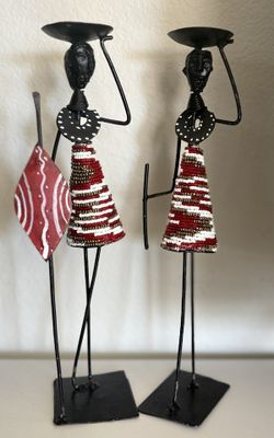 Maasai Beaded Candle stands 