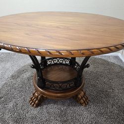 Dining Set (Bronze Rod Iron & Wood) 