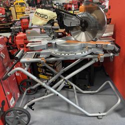 Ridgid 12” Sliding Miter Saw With Rolling Stand
