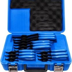 smotive pro st167016 Set of 12 versatile snap ring pliers, 12 pieces, blue/black