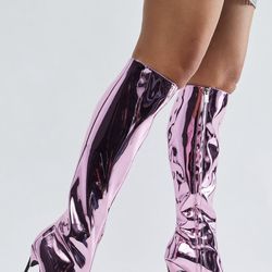 New pink Fashion Nova Boots 
