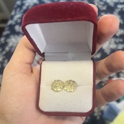 10k Size M Nugget Earrings 10k