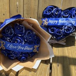 Bandana Roses Blue Bouquets Blue Flowers