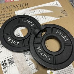 BRAND NEW - Set of 2 - 2.5lb BalanceFrom Cast Iron Olympic 2-Inch Plate Weight Plate 
