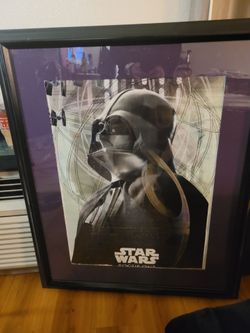 Darth vader - rouge one framed movie poster