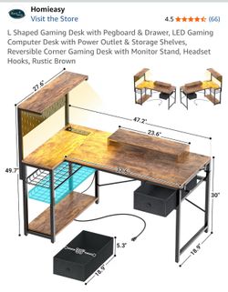 L shaped gaming desk