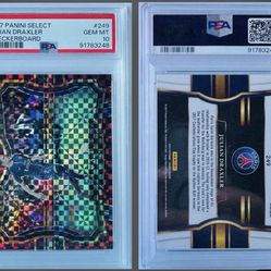Julian Draxler: 2017-18 Panini Select Checkerboard Prizm  / Paris Saint-Germain