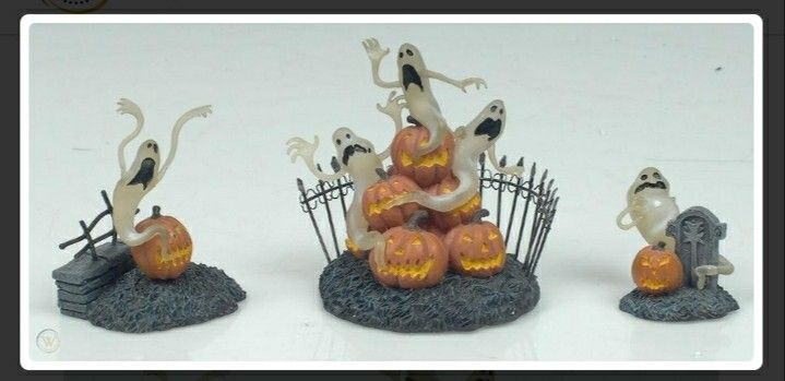 Hawthorne Village Nightmare Before Christmas Haunting Ghosts brand new in sealed Styrofoam