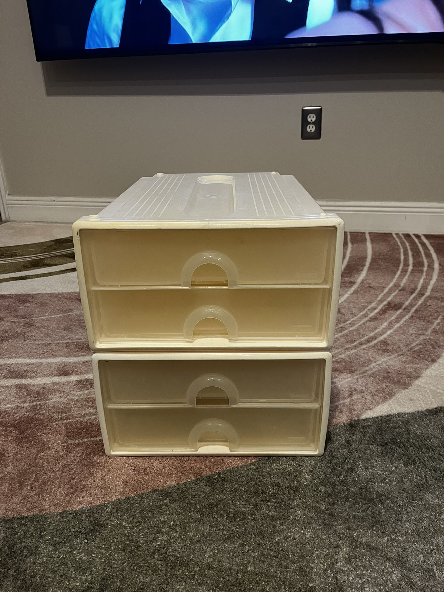 2 Plastic Storage Drawers