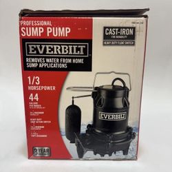 🔥 1/3 HP Cast Iron Sump Pump 44 gal